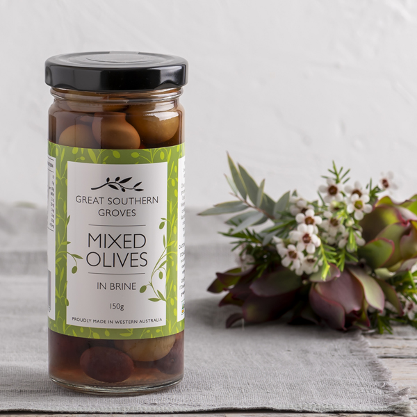 WA Grown Olives In Brine - 2 x 150g Jars 