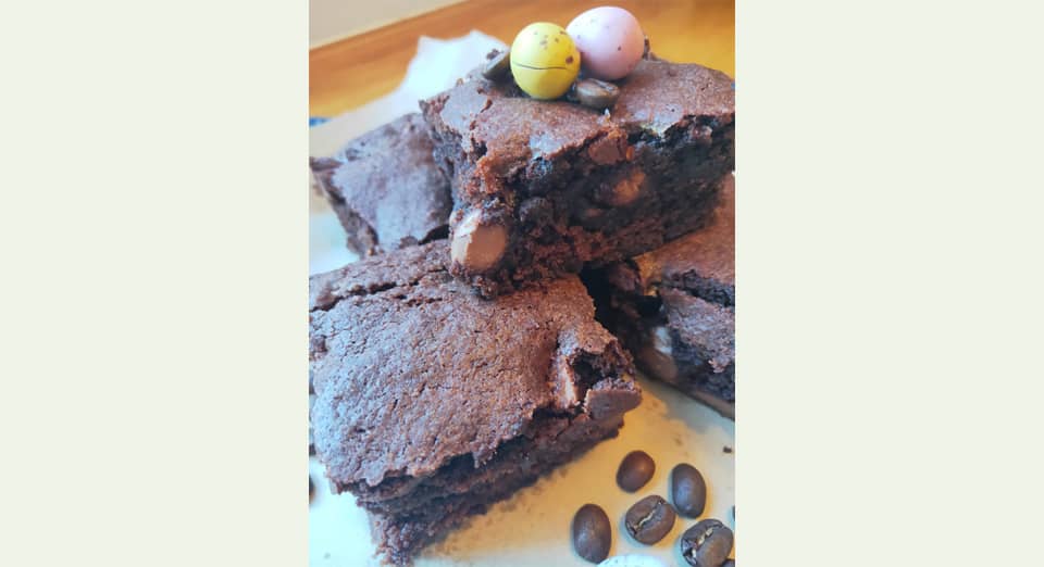 Easter Mocha Evoo Brownies