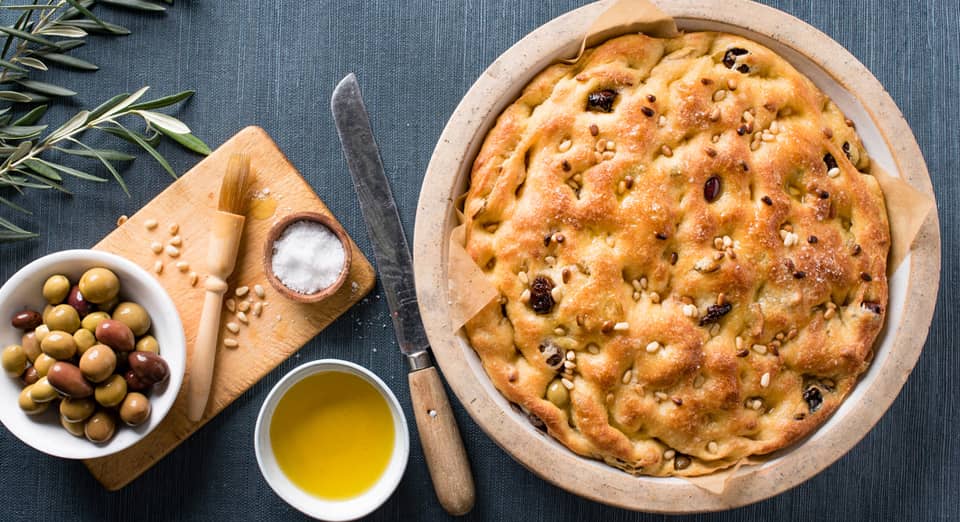 Olive & Pine Nut Focaccia