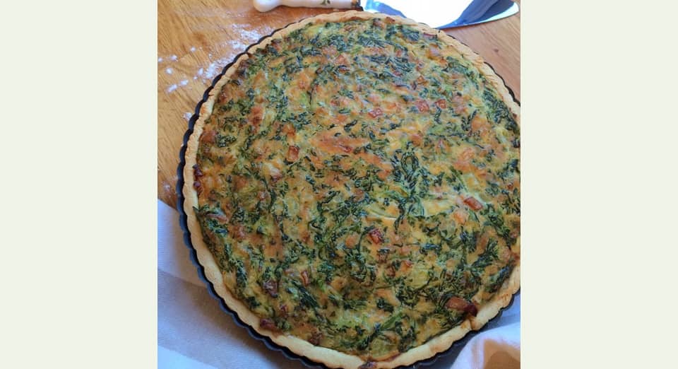 Spinach Quiche With Olive Oil Pastry