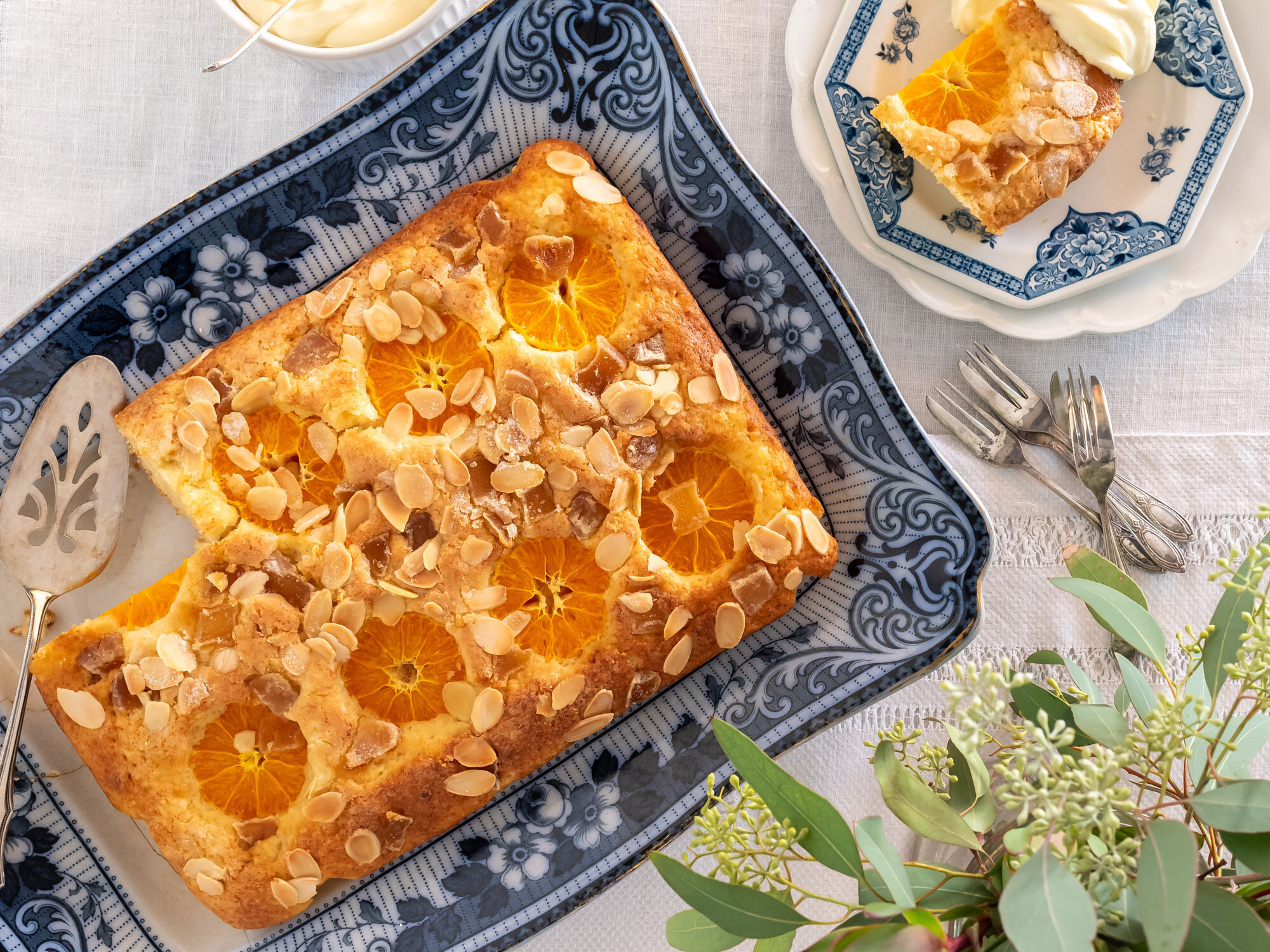 Mix & Bake Slab Cake – Mandarin Ginger Cake